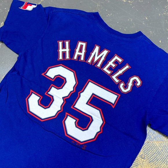 Texas Rangers Cole Hamels Shirt Jersey Medium MLB Baseball Majestic - Picture 5 of 7